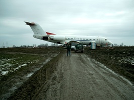 Fokker 70 OE-LFO after crash landing